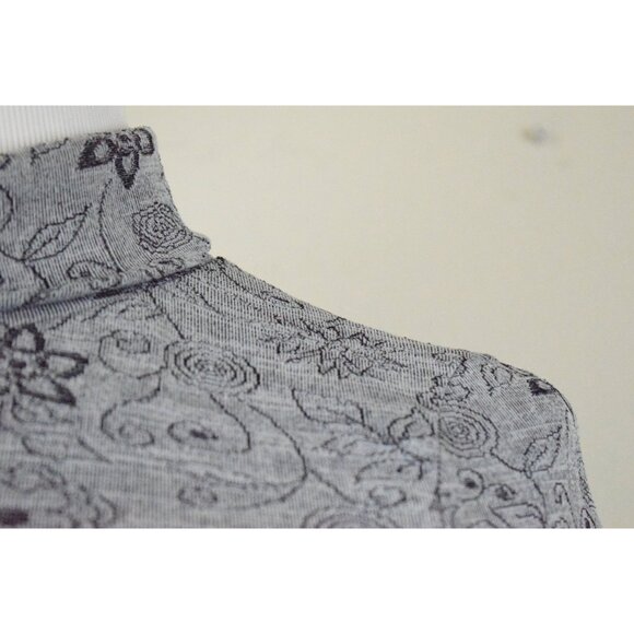 Vintage 80s‎ Polyester-Spandex Turtle Neck t shirt | size medium - Picture 4 of 10